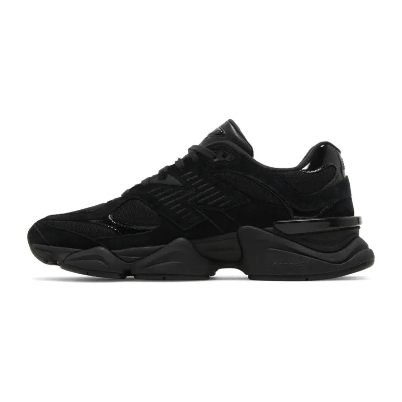 New Balance 9060 'Triple Black Suede Patent