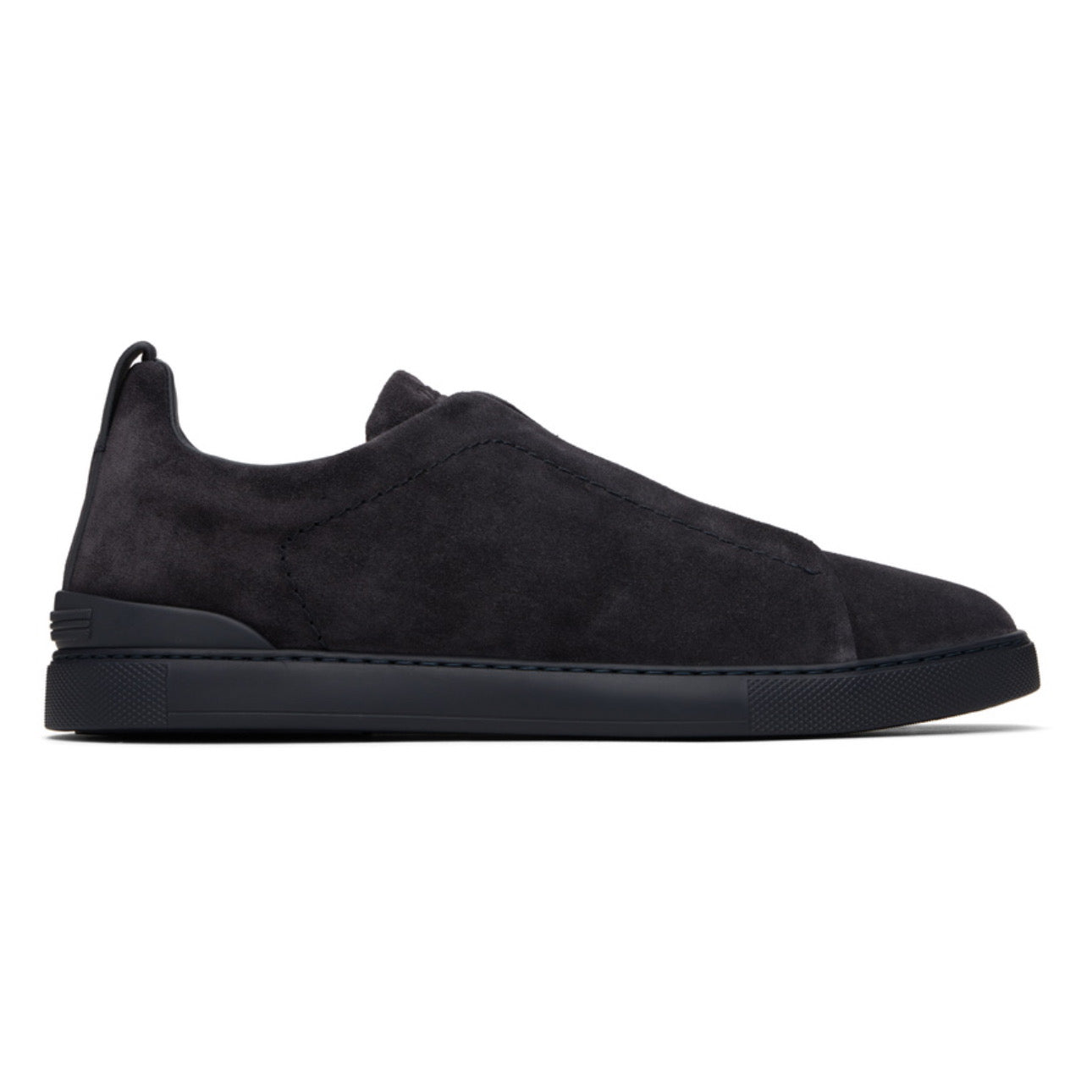 Zegna Stitch Sneakers Full Navy Suede \ Triple