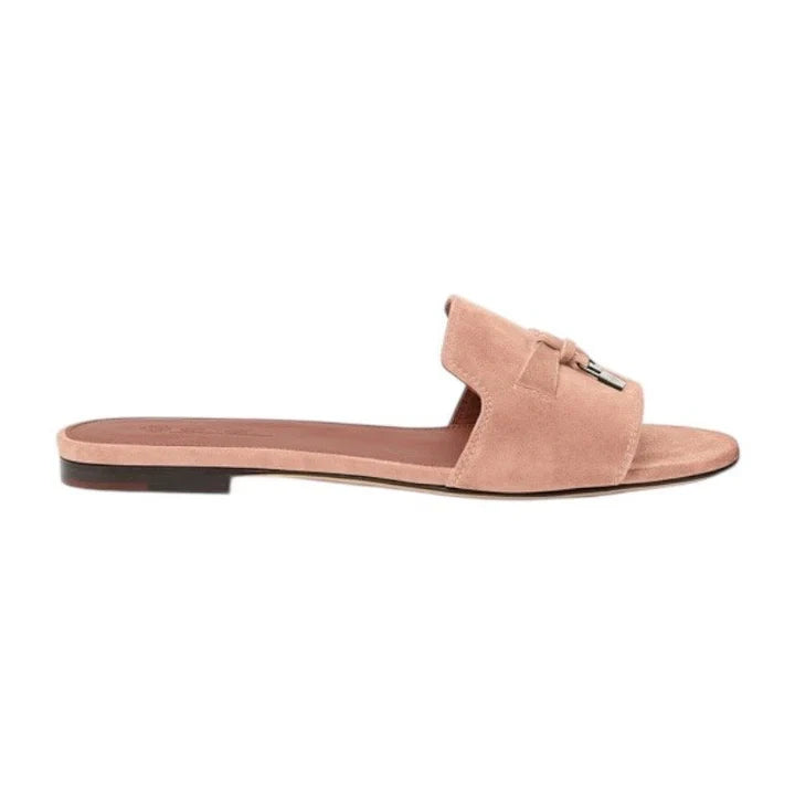 Loro Piana Summer Charms Sandal Suede Goatskin Precious \ Rose