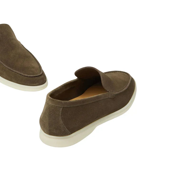 Loro Piana Summer Walk Loafer \ Grey Moss