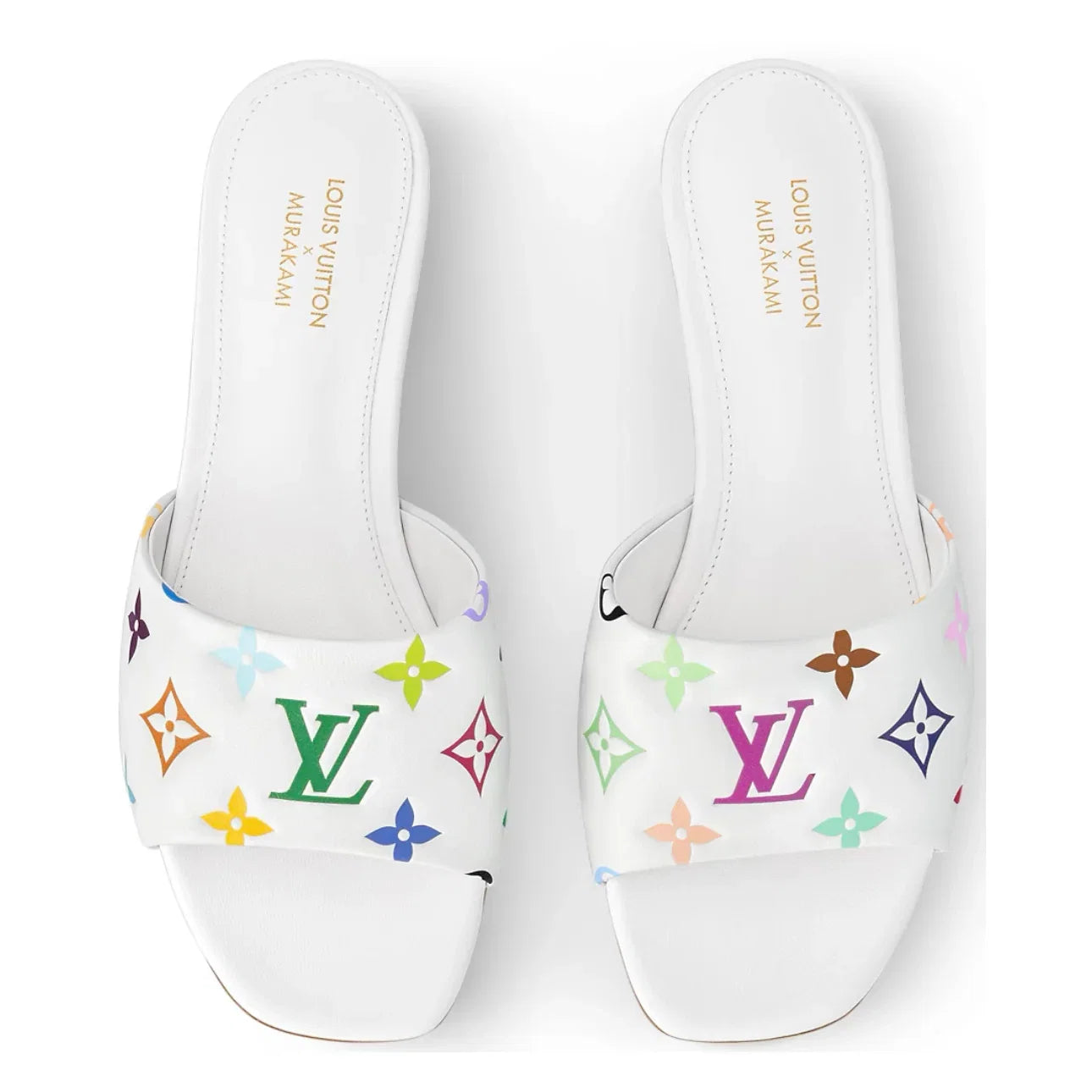 Louis Vuitton 6AM Flat Mules Takashi Murakami \ White