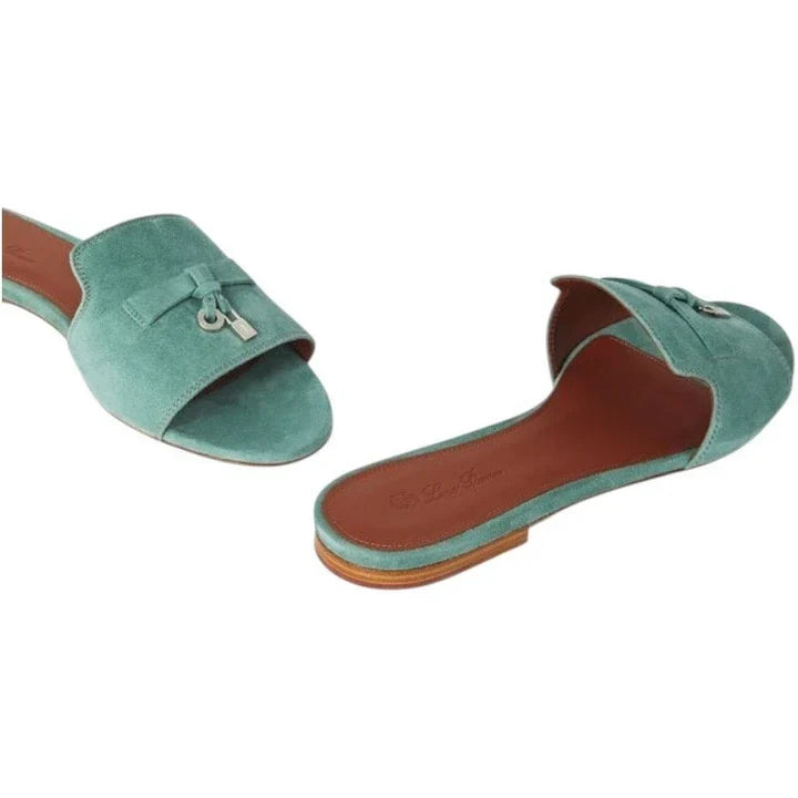 Loro Piana Summer Charms Sandal Suede Goatskin Camu Fruit