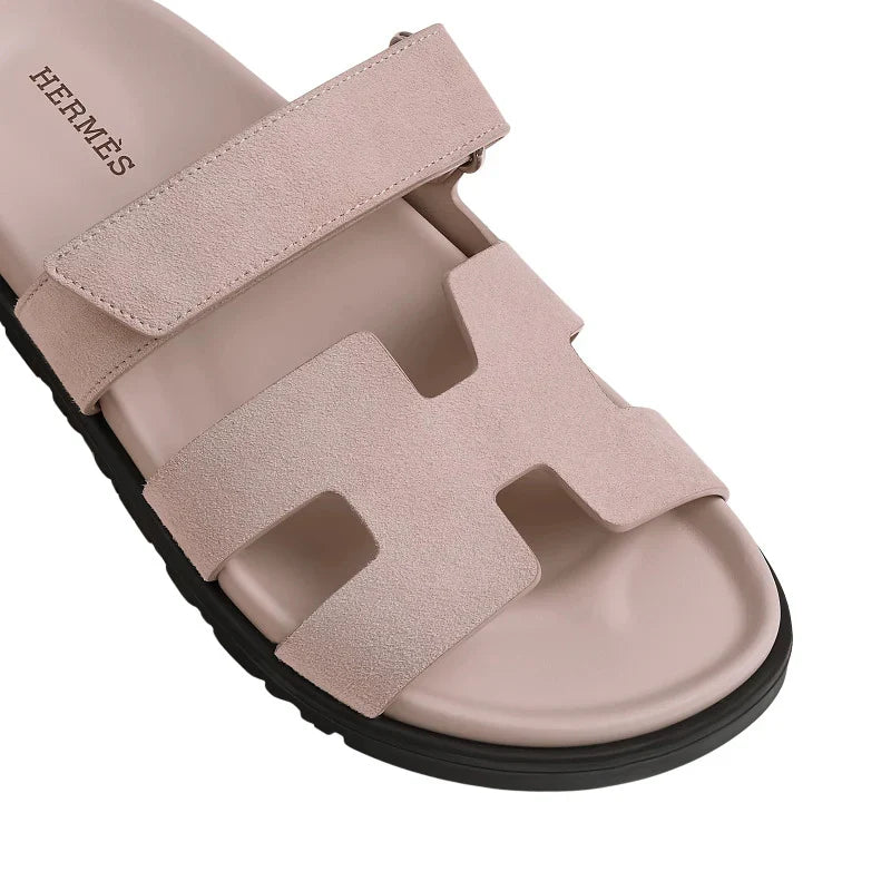 Hermès Chypre Sandal – Pink Suede