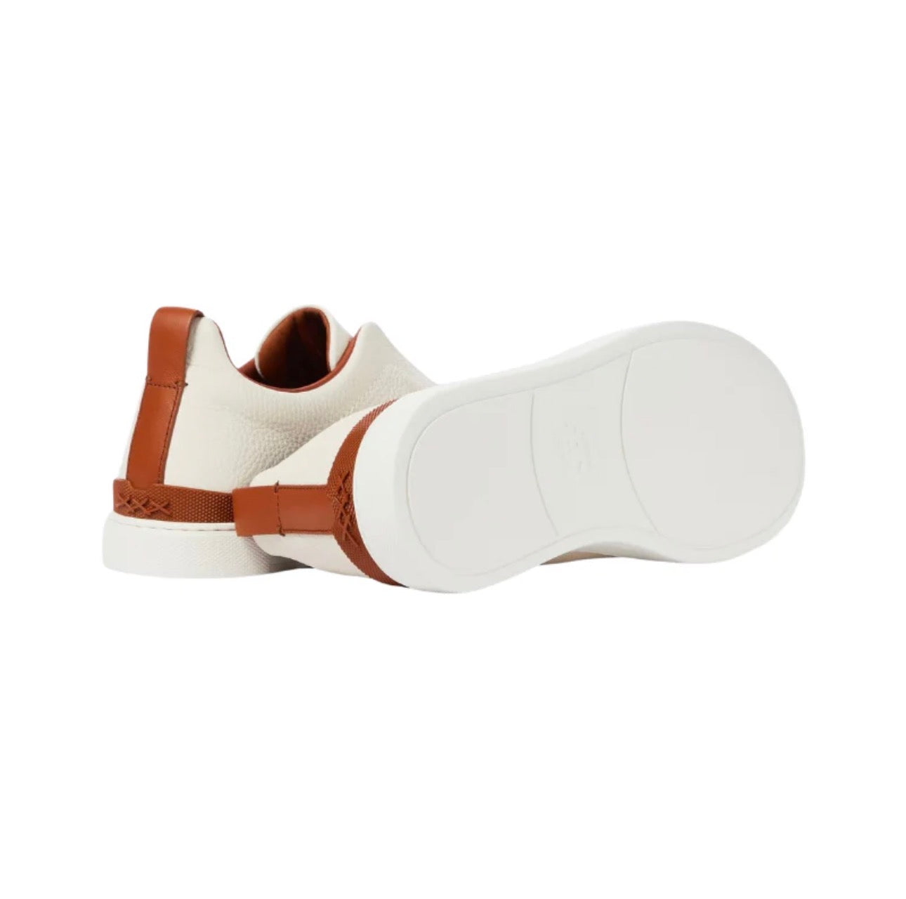 Zegna Stitch Leather Sneakers White Triple Stitch \ Triple