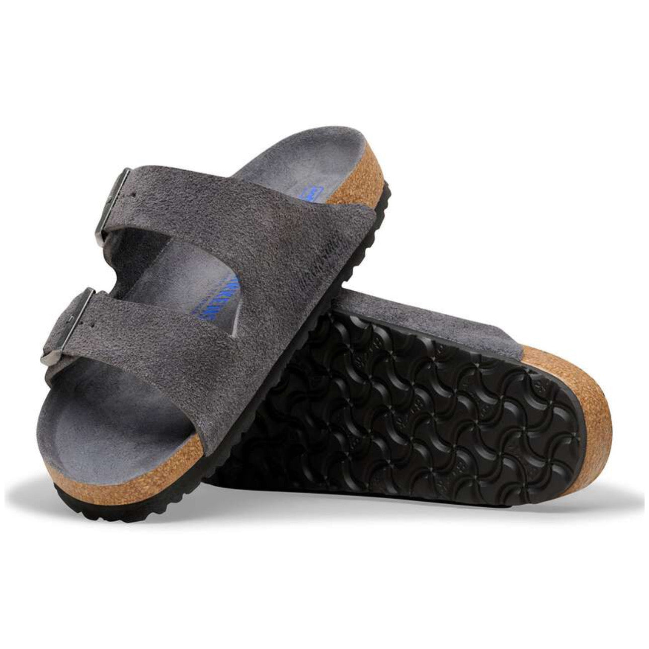 Birkenstock Arizona Soft Footbed Suede Leather Charcoal Tonal FB