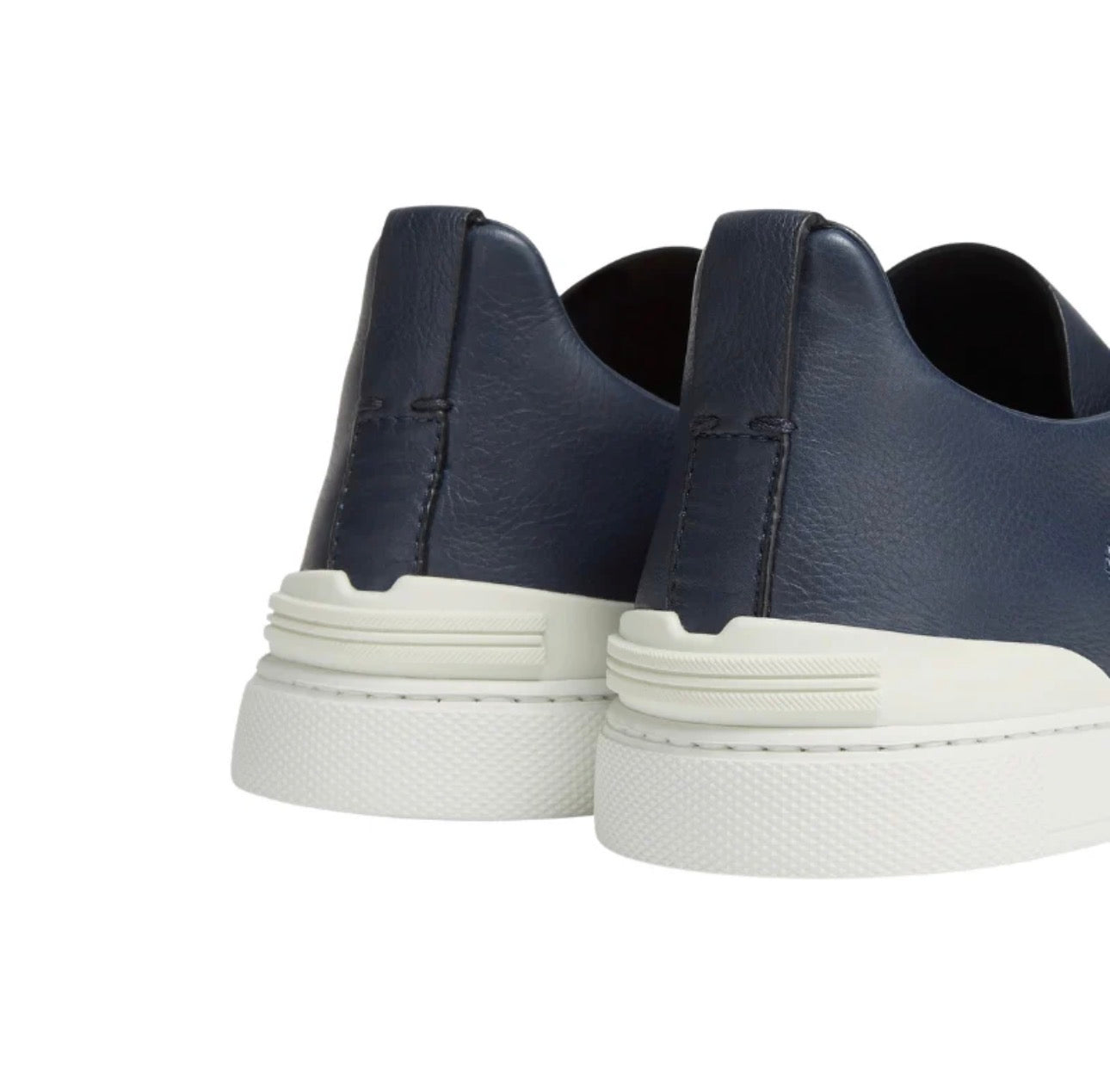 Zegna Deerskin Triple Stitch™ Sneakers \ Navy Blue