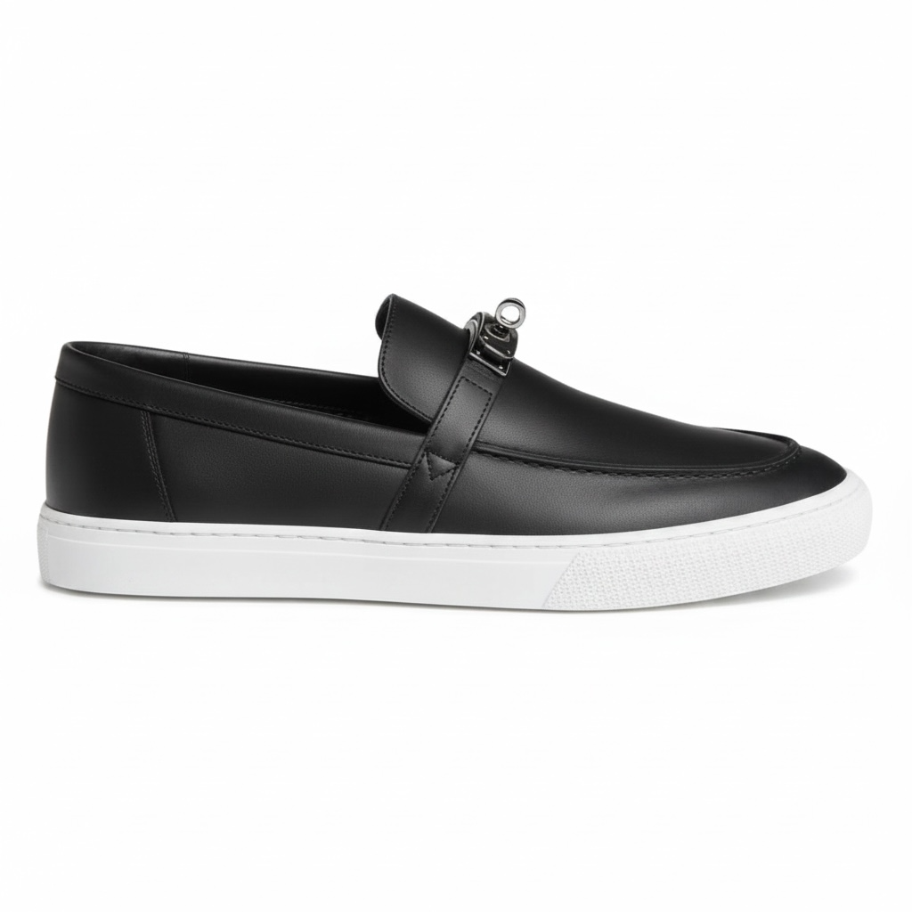 Hermès Sneakers Slip-on Game \ Blanc Black