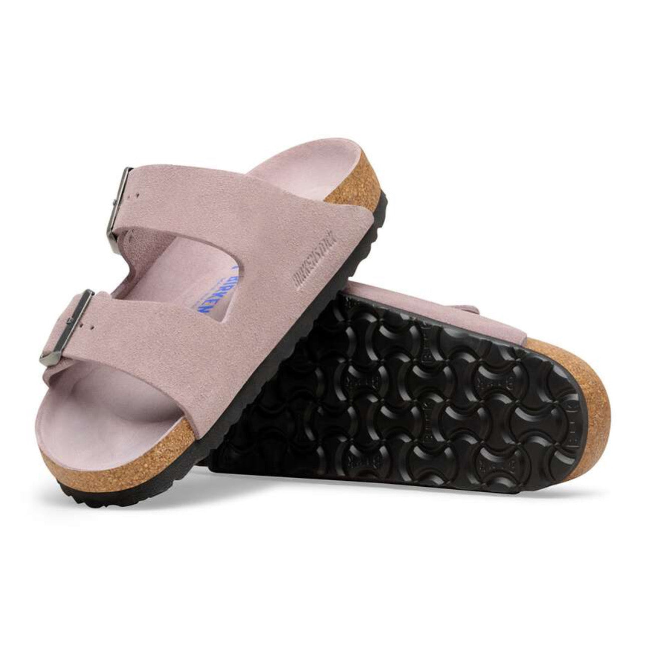 Birkenstock Arizona Soft Footbed Suede Leather Faded Purple Tonal FB