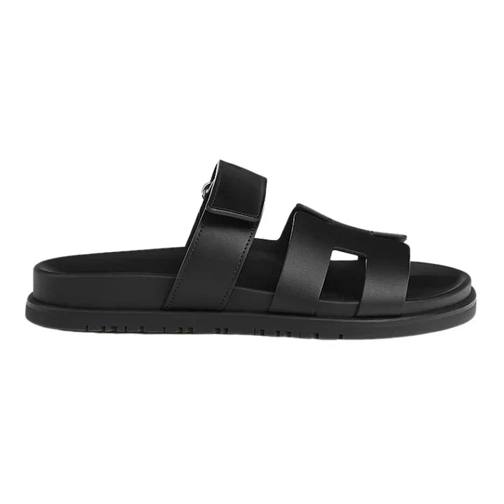 Hermès Chypre Sandal – Noir Calfskin Leather