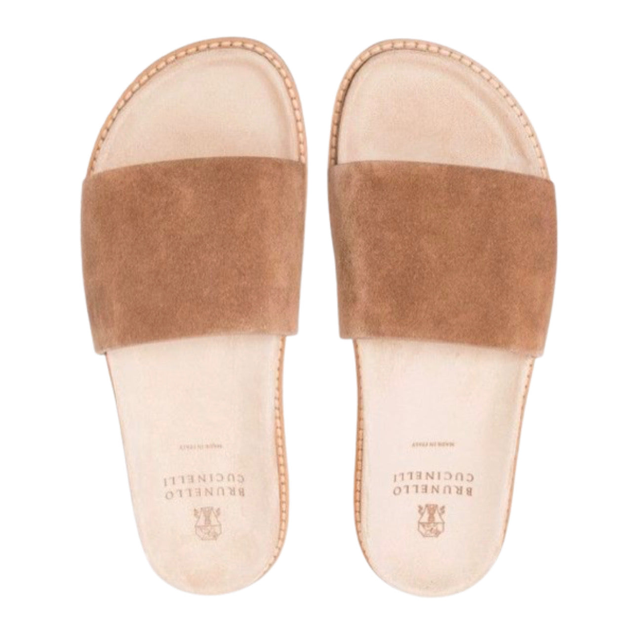 Brunello Cucinelli Suede Sandals Light Brown Suede