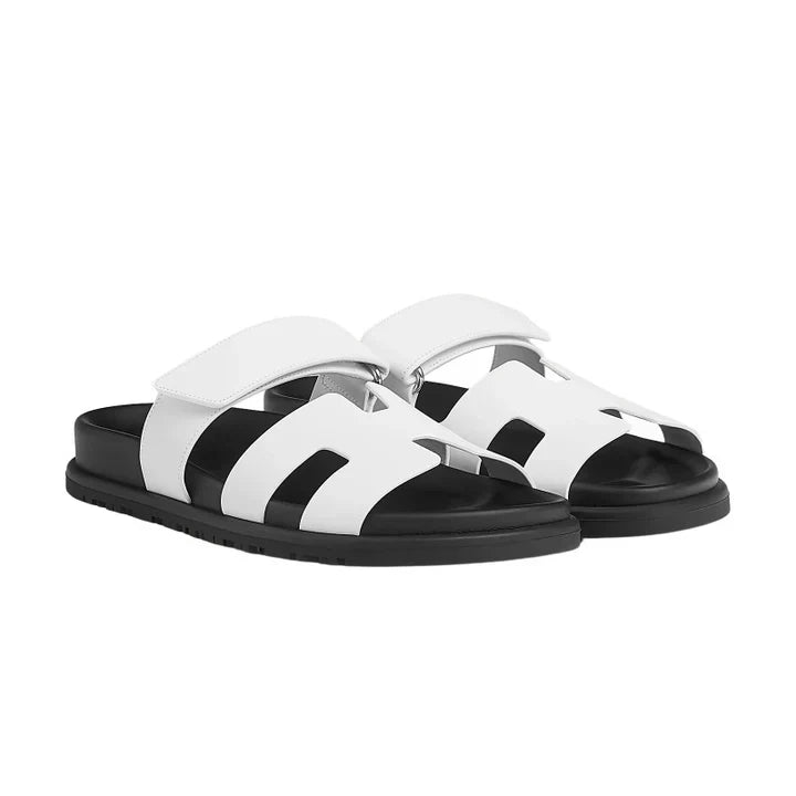 Hermès Chypre Sandals – White Palladium Hardware