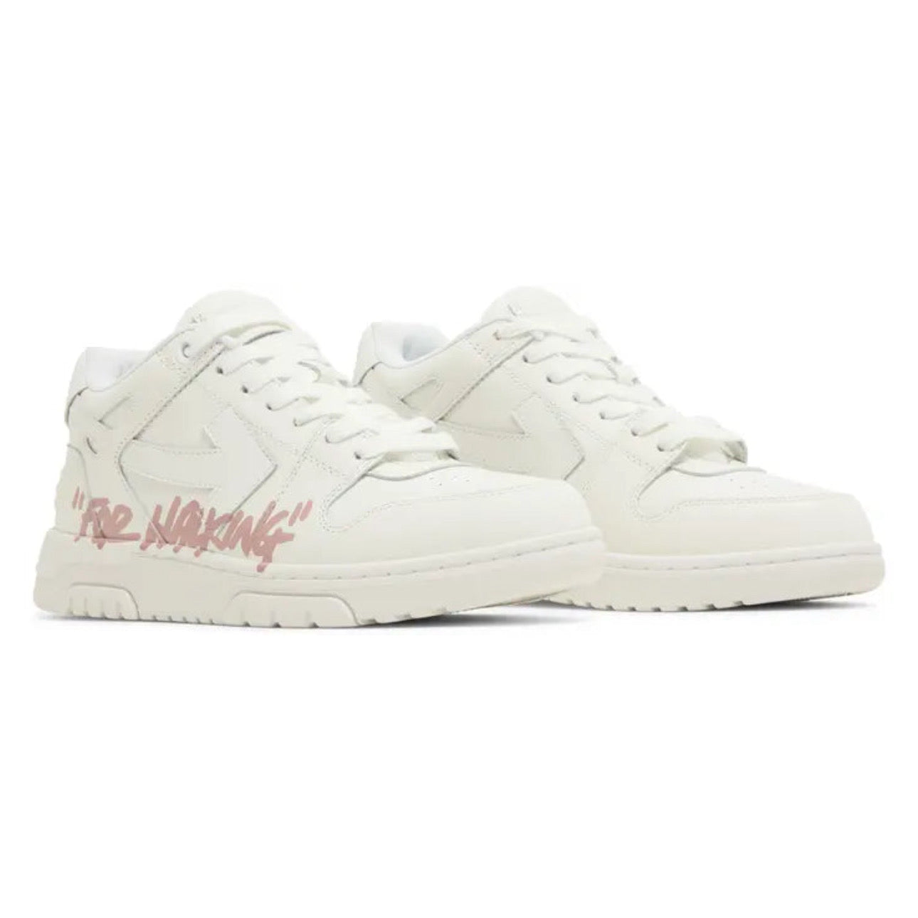 Off-White Out of Office \ For Walking - White Pink White Outsole