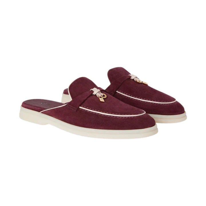 Loro Piana Summer Charms Walk Loafer \ Burgundy