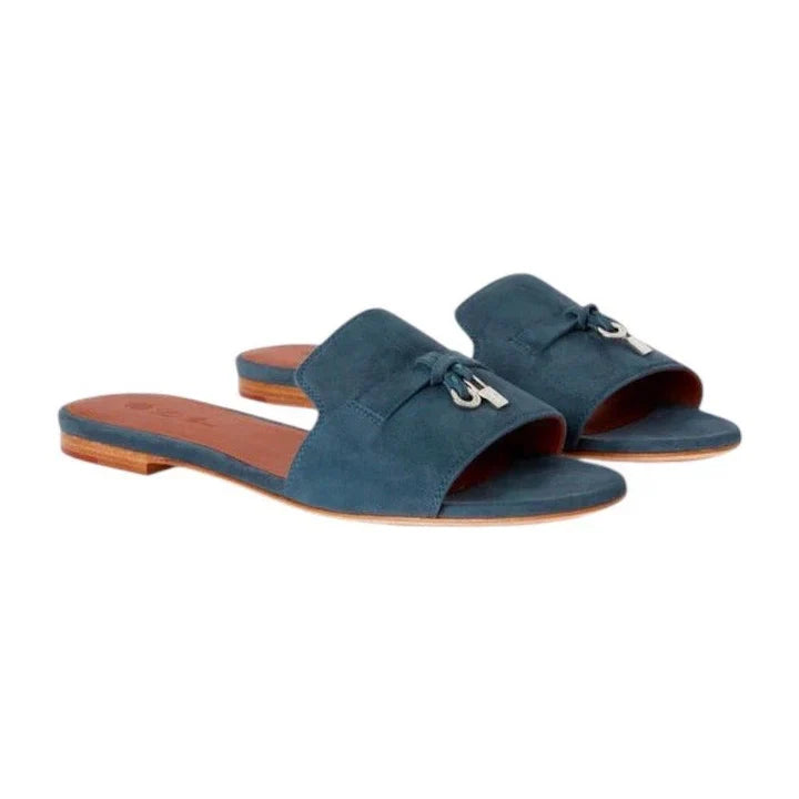 Loro Piana Summer Charms Sandal Suede Goatskin \ Denim