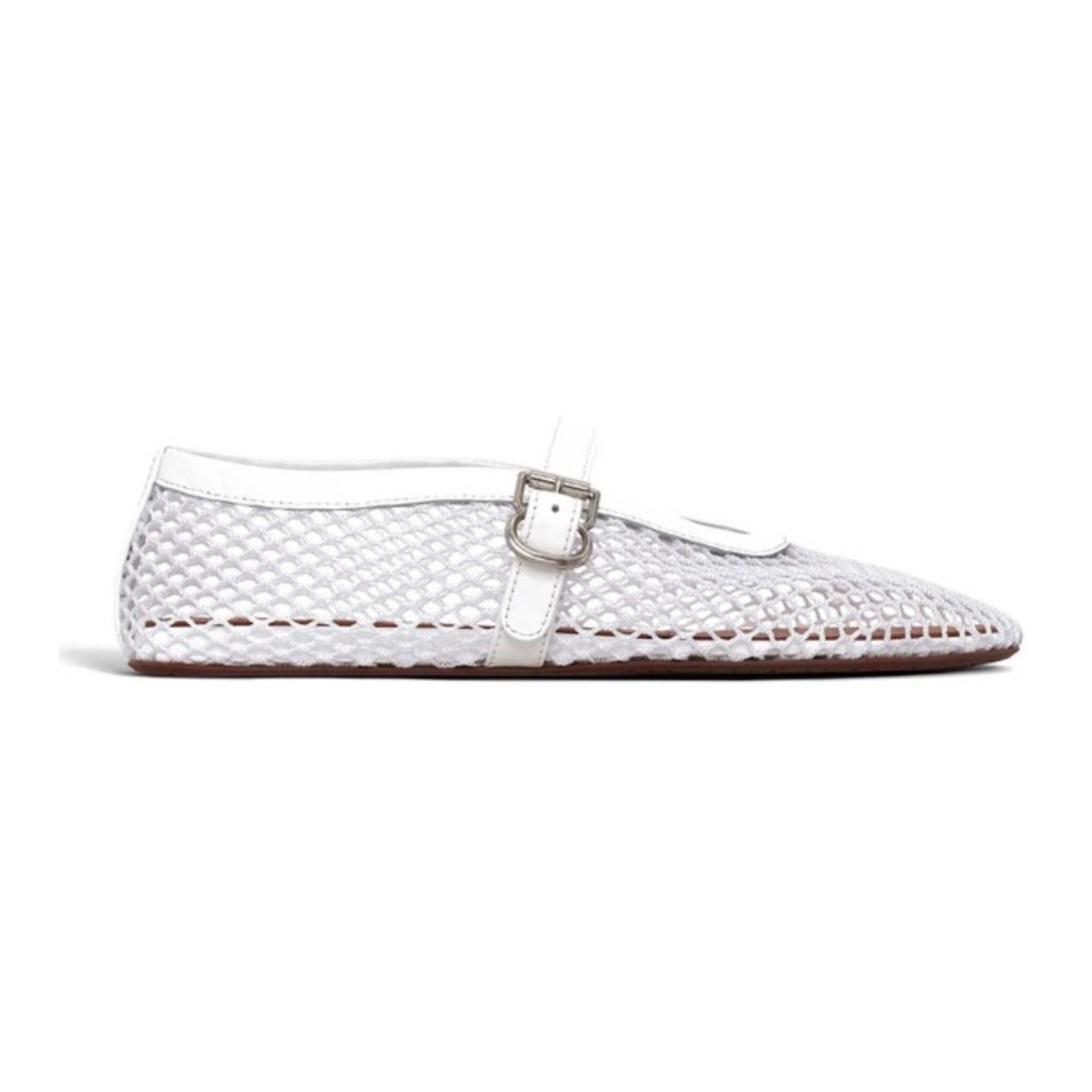 Alaïa Mesh Ballet Flats \ Optical White