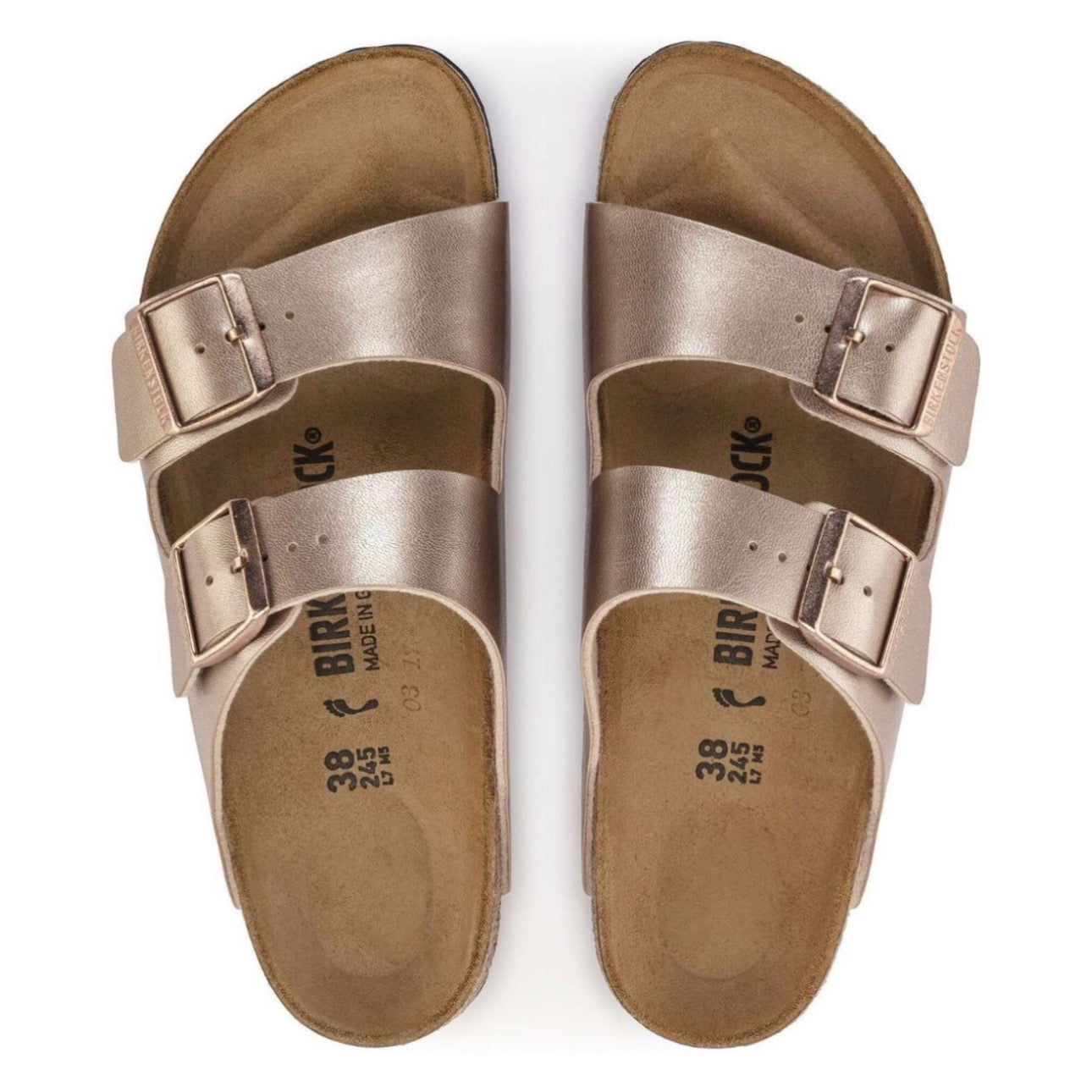 Birkenstock Arizona Soft Footbed Suede Leather \ Rose Gold