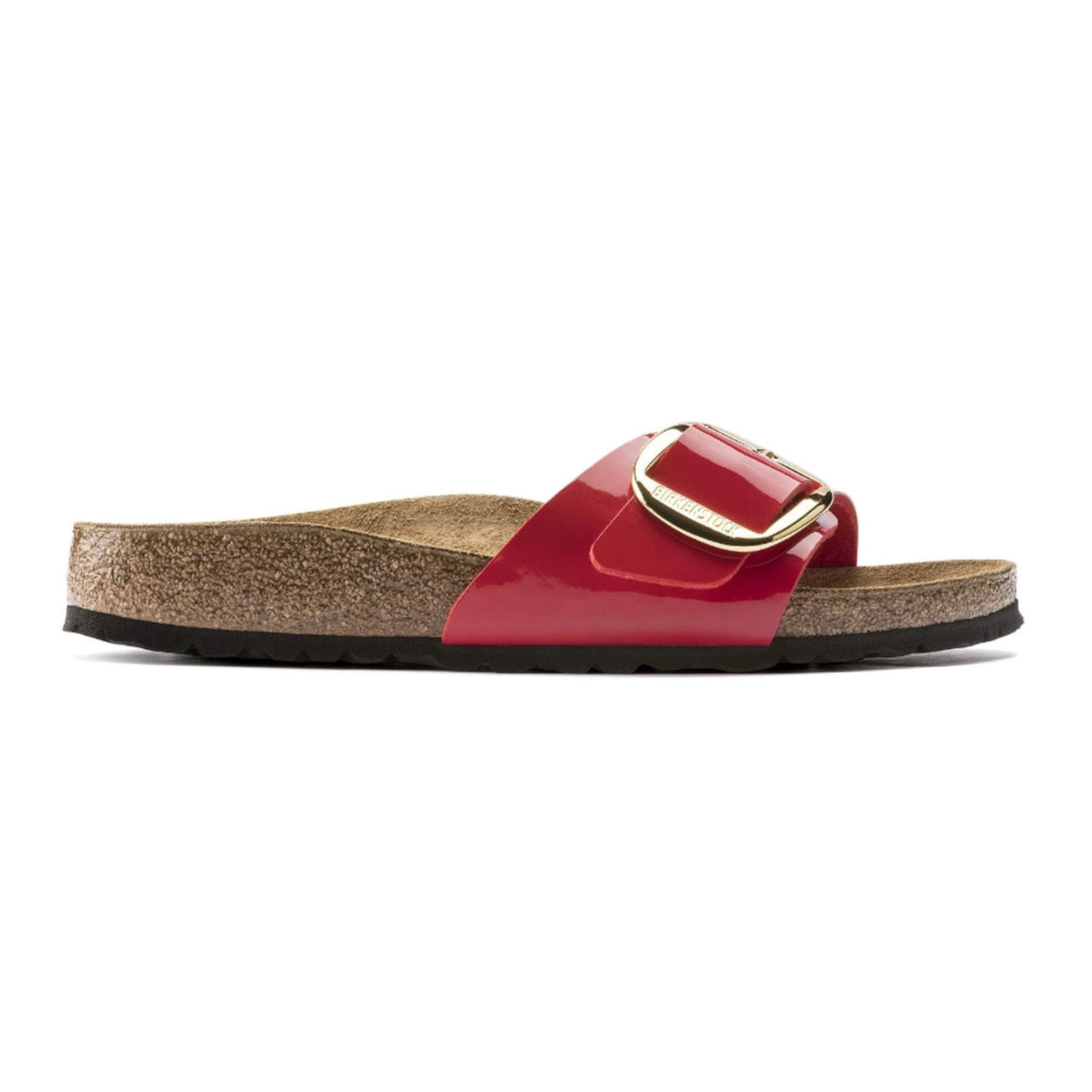 Birkenstock Madrid Big Buckle Birko-Flor Patent \ Cherry