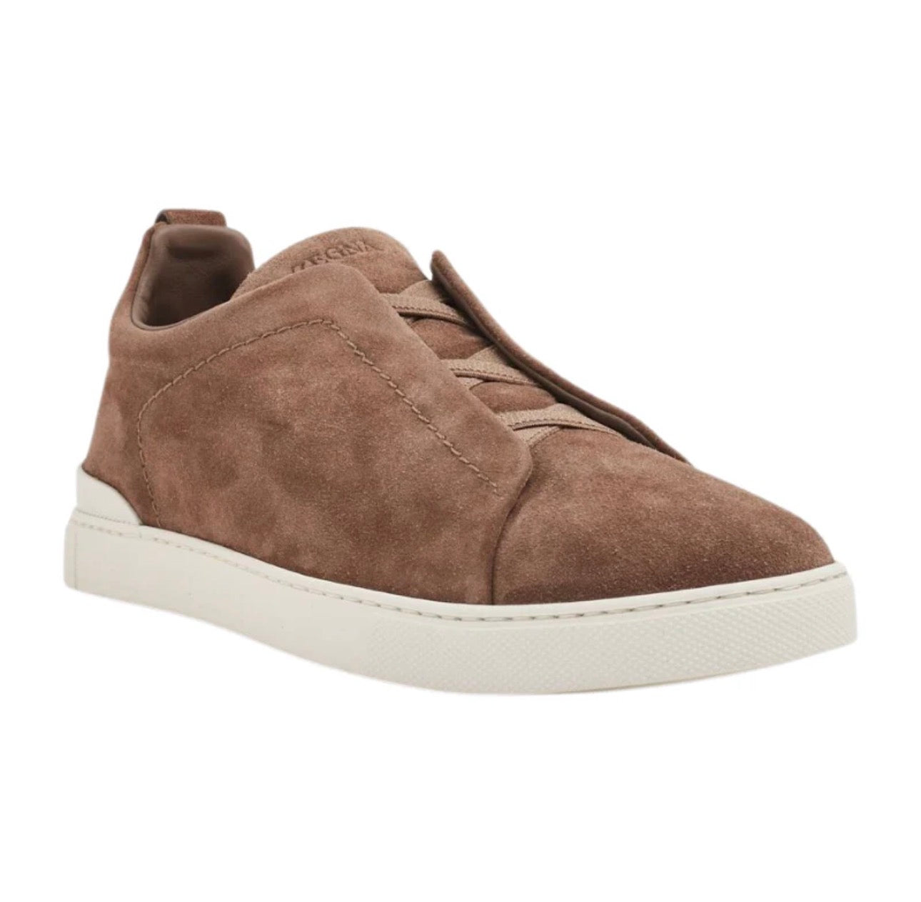 Zegna Suede Low-Top Sneakers – \ Light Brown Calf Suede / Leather