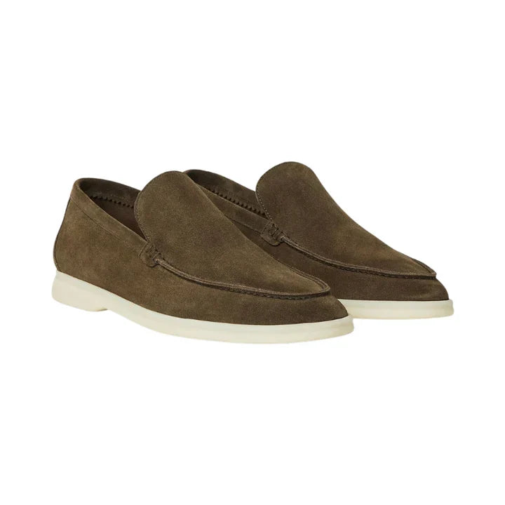 Loro Piana Summer Walk Loafer \ Grey Moss