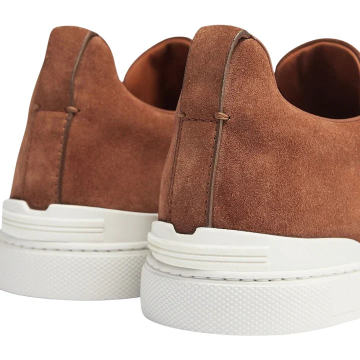 Zegna Tobacco Suede Triple Stitch™ Sneakers