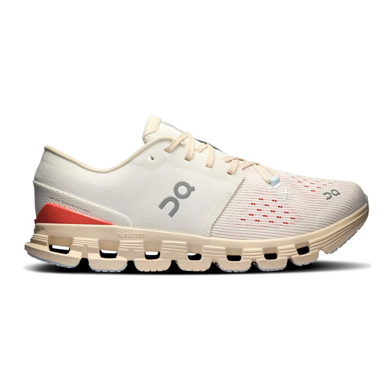 On Running Cloud x 4 \ Ivory / Salmon