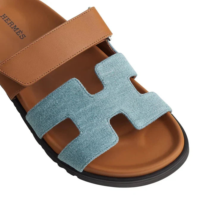Hermès Chypre \ Sandal Bicolor / Denim