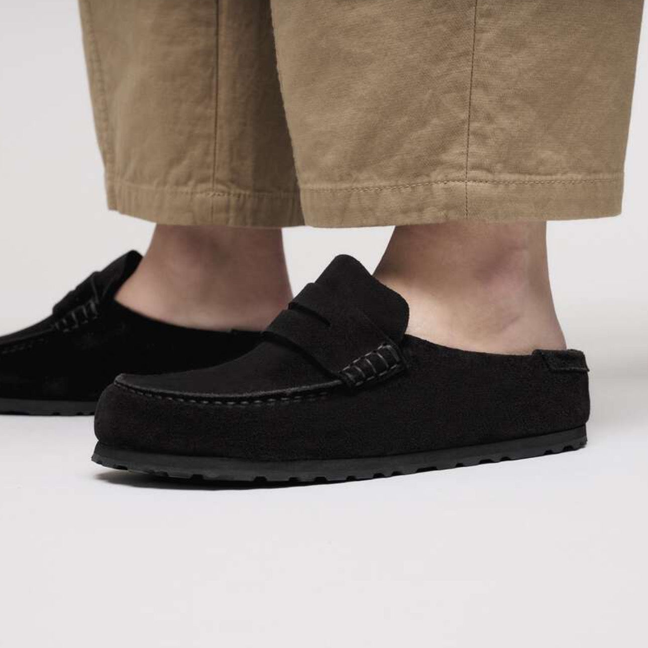 Birkenstock Naples Wrapped Suede Leather \ Black