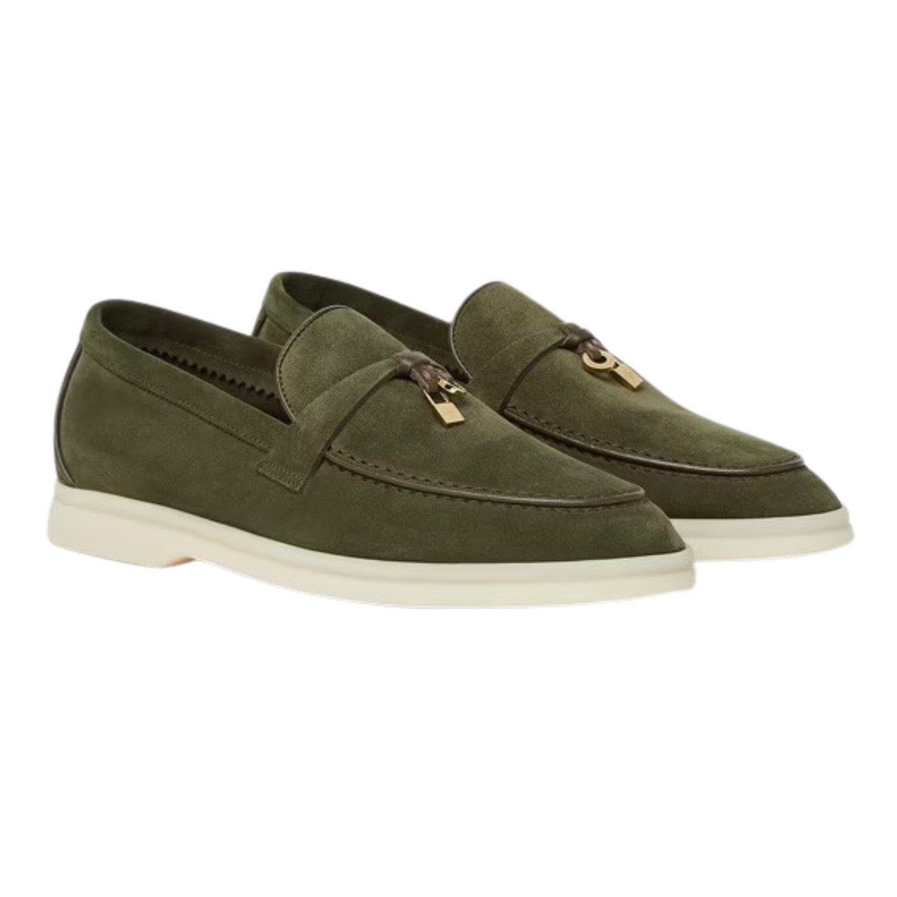 Loro Piana Summer Charms Walk Loafer Ribbon \ Green