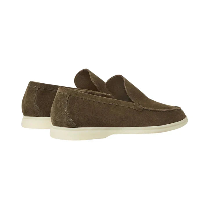 Loro Piana Summer Walk Loafer \ Grey Moss