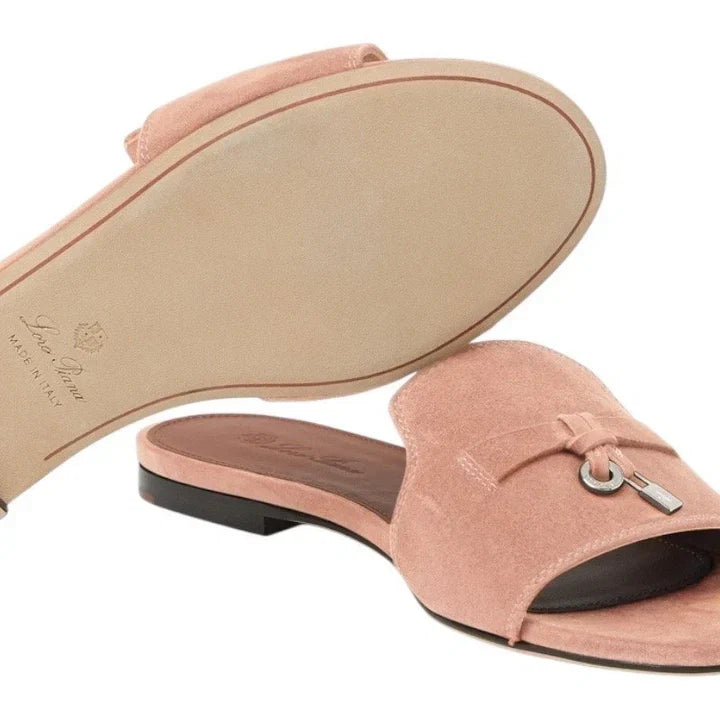 Loro Piana Summer Charms Sandal Suede Goatskin Precious \ Rose