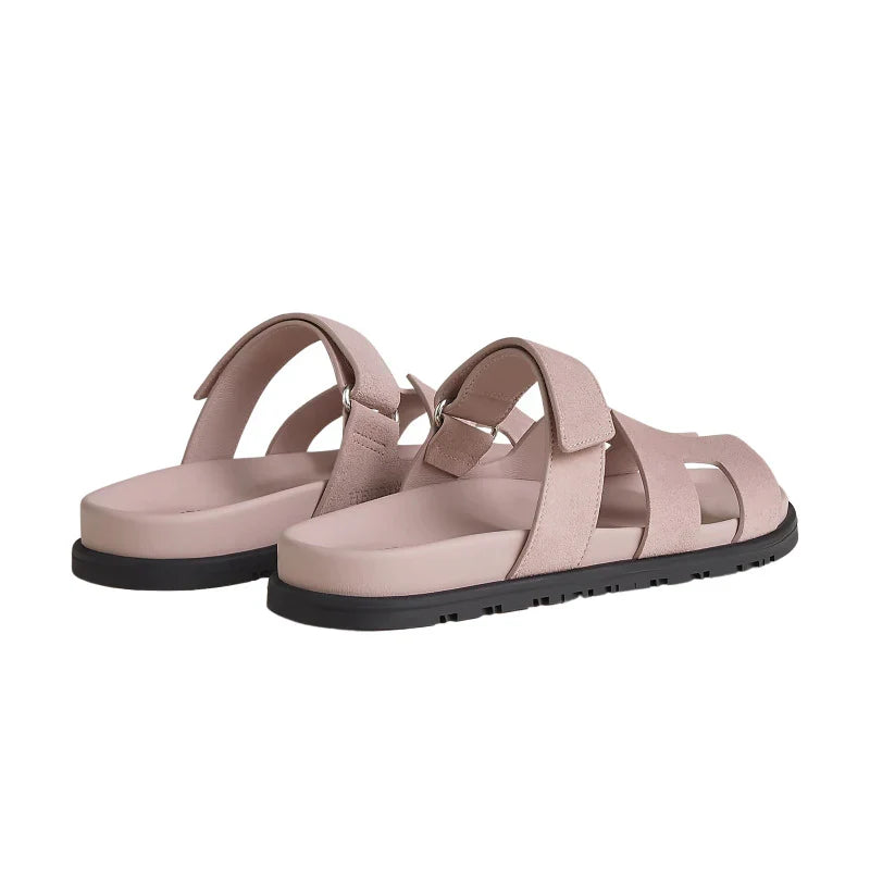 Hermès Chypre Sandal – Pink Suede