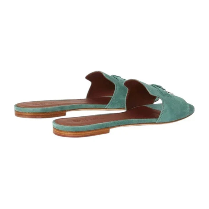 Loro Piana Summer Charms Sandal Suede Goatskin Camu Fruit