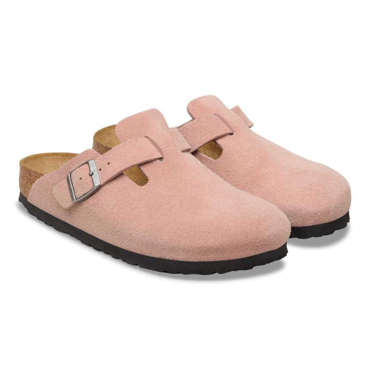Birkenstock Boston Soft Footbed Suede Leather Antique \ Pink Clay