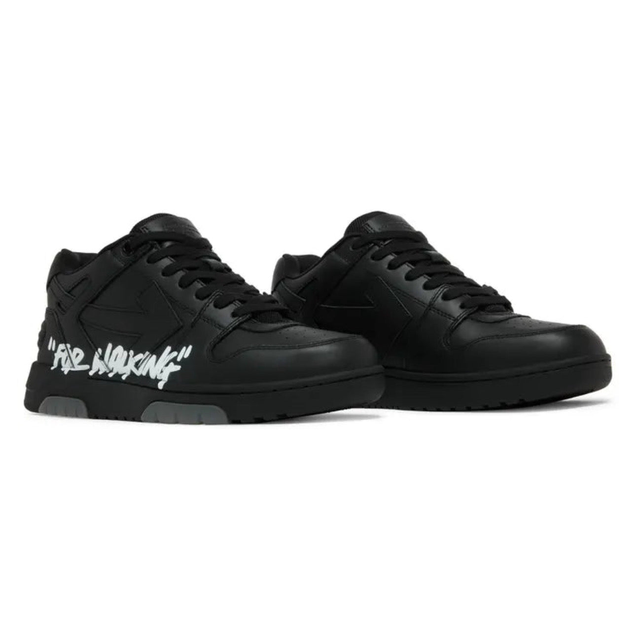 Off-White Out of Office OOO For Walking Low Tops – \ Black White