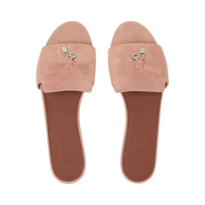 Loro Piana Summer Charms Sandal Suede Goatskin Precious \ Rose