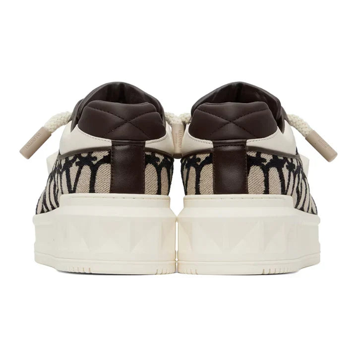 Valentino Garavani Off White Brown One Stud XL