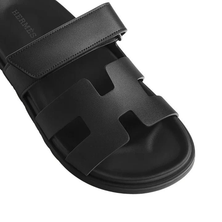 Hermès Chypre Sandal – Noir Calfskin Leather