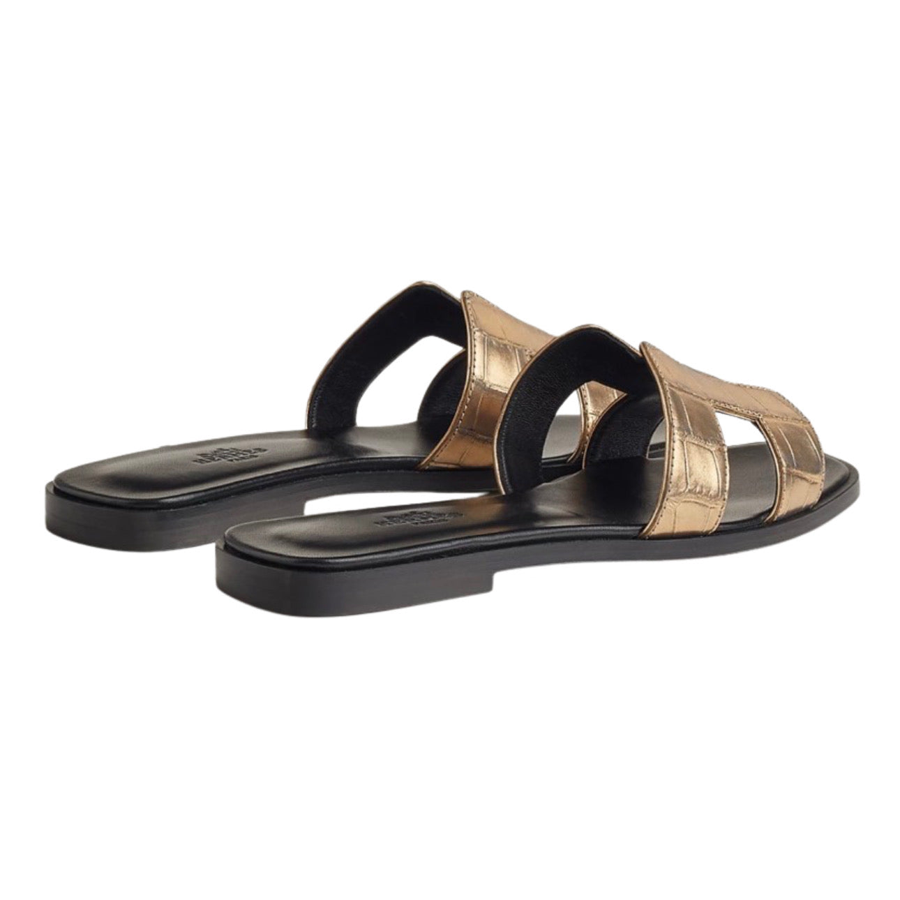 Hermès Oran Sandal \ Doré Foncé