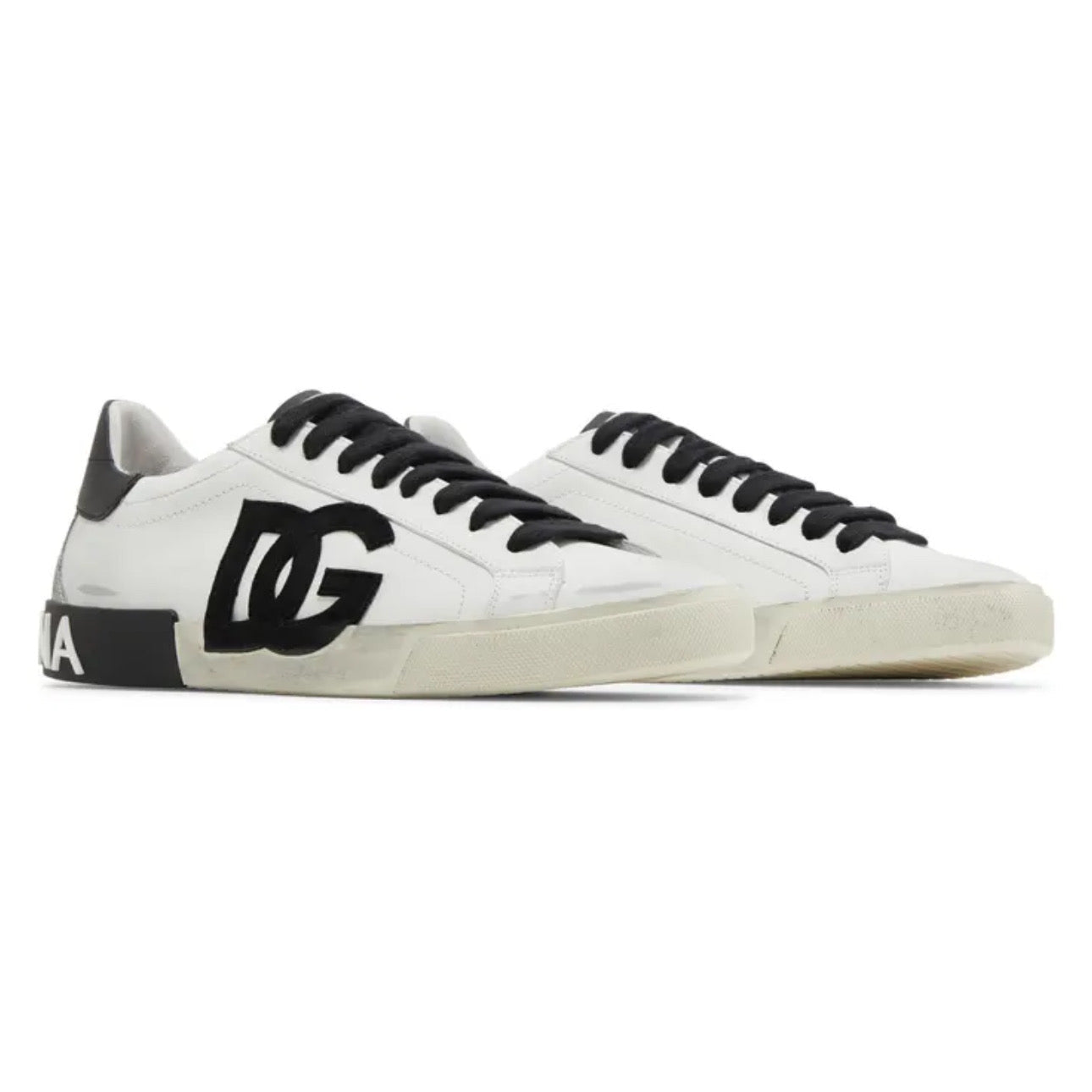 Dolce & Gabbana Portofino Vintage \ DG Logo Print - White Black