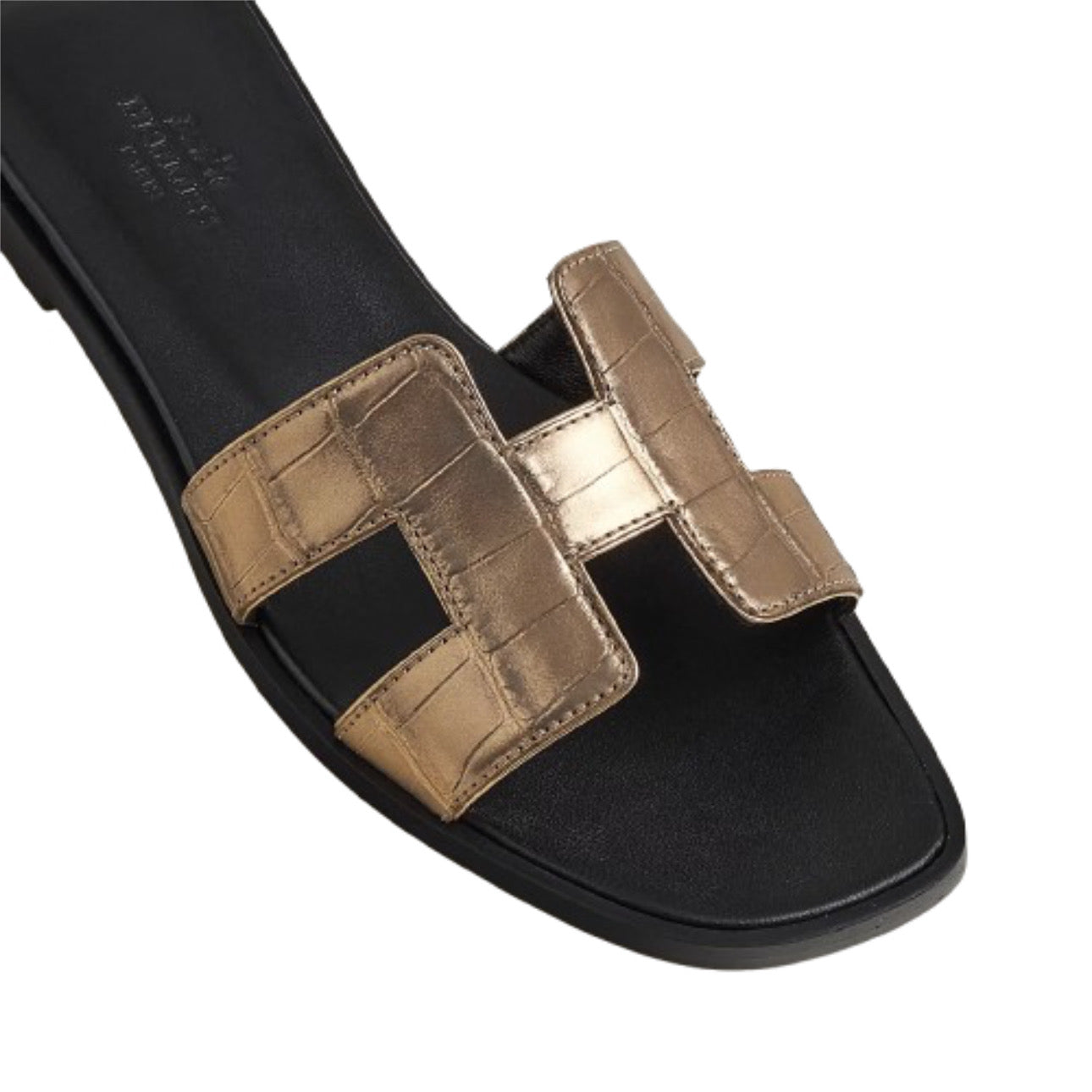 Hermès Oran Sandal \ Doré Foncé
