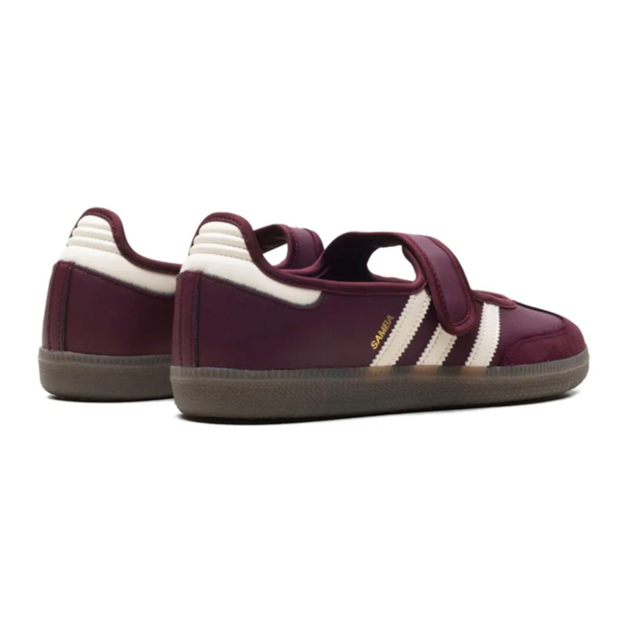 adidas Samba Mary Jane \ Maroon Cream White Gold Metallic