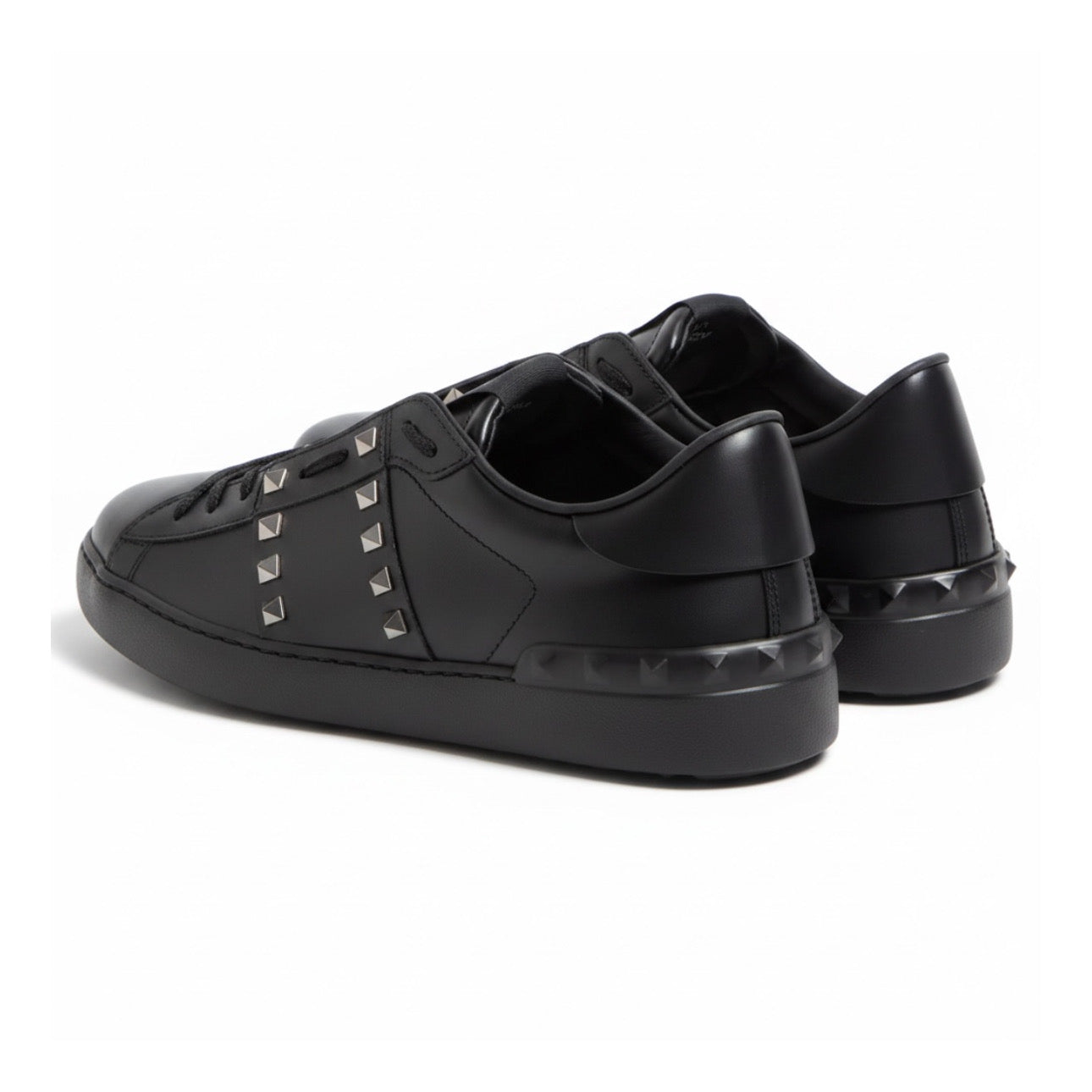 Valentino Rockstud Untitled Sneaker in Calfskin Leather \ Black