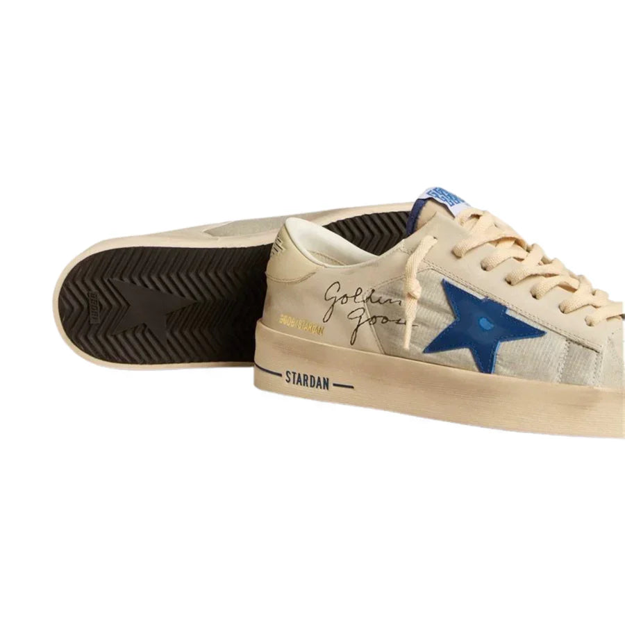 Golden Goose Stardan in Nylon With Blue Leather Star and Ivory Leather Heel Tab
