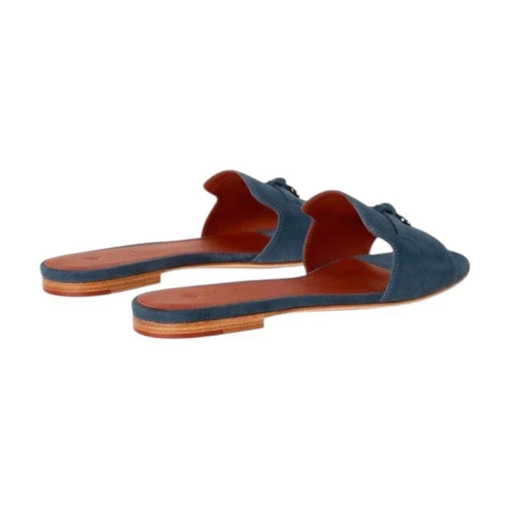 Loro Piana Summer Charms Sandal Suede Goatskin \ Denim