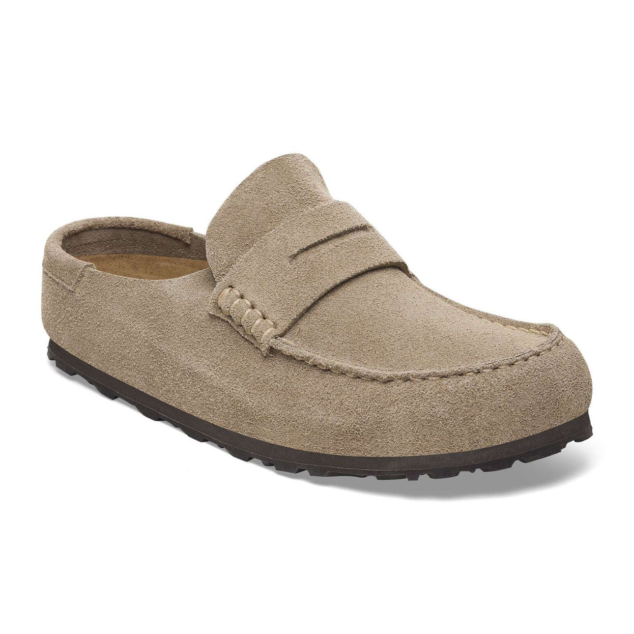 Birkenstock Naples Wrapped Suede Leather \ Taupe