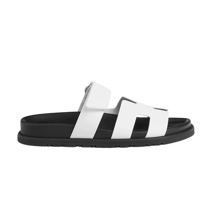 Hermès Chypre Sandals – White Palladium Hardware