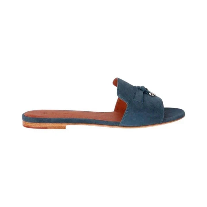 Loro Piana Summer Charms Sandal Suede Goatskin \ Denim