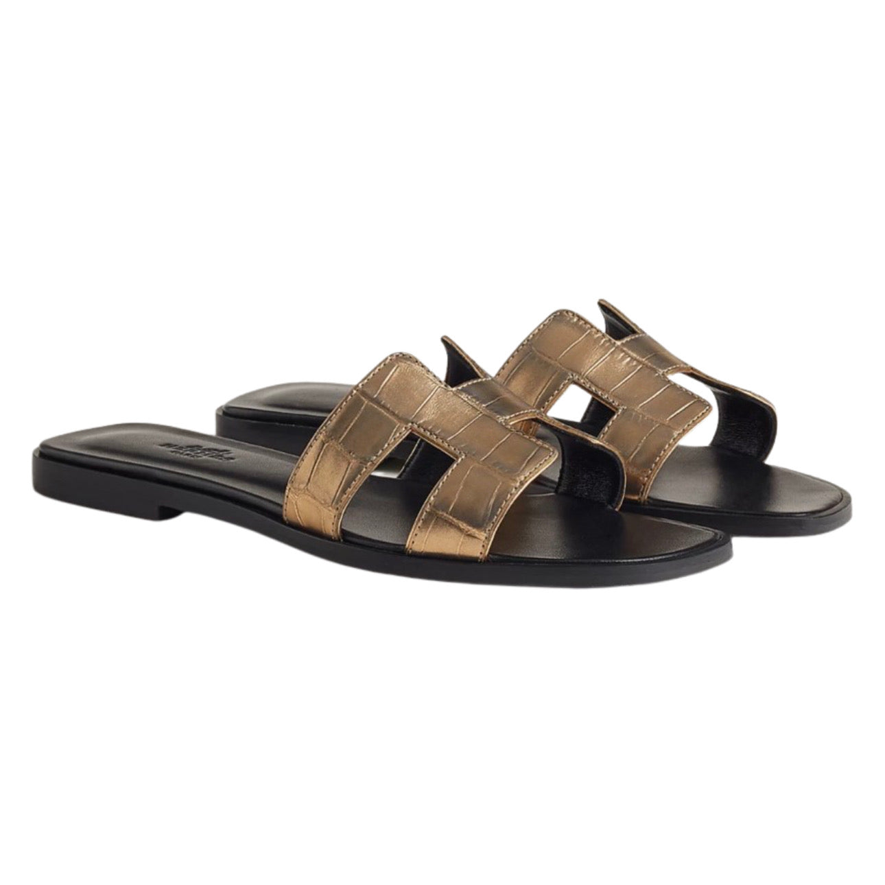Hermès Oran Sandal \ Doré Foncé