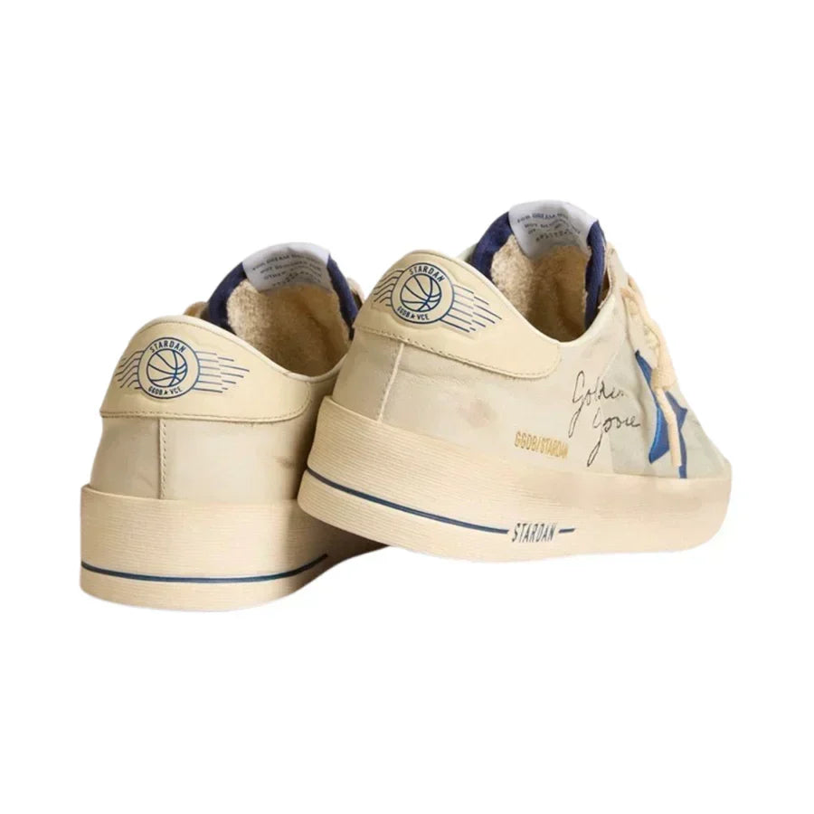 Golden Goose Stardan in Nylon With Blue Leather Star and Ivory Leather Heel Tab
