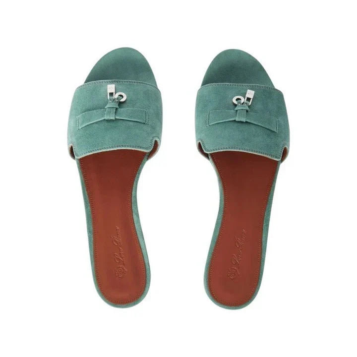 Loro Piana Summer Charms Sandal Suede Goatskin Camu Fruit